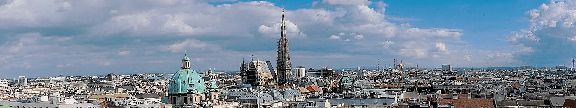 Eine Panoramaansicht von Wien